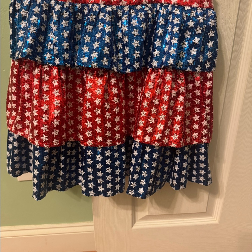 Queen of Sparkles red white and blue skirt